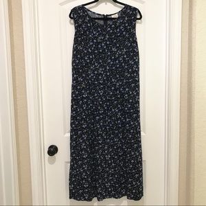 Navy blue floral dress